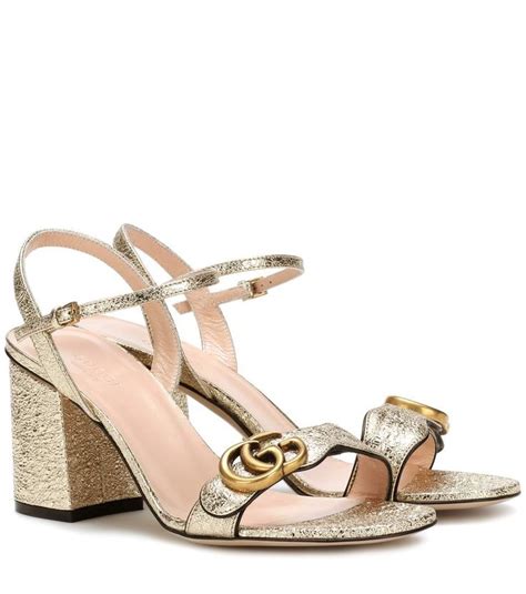 gilt gucci shoes|gucci gold sandals heels.